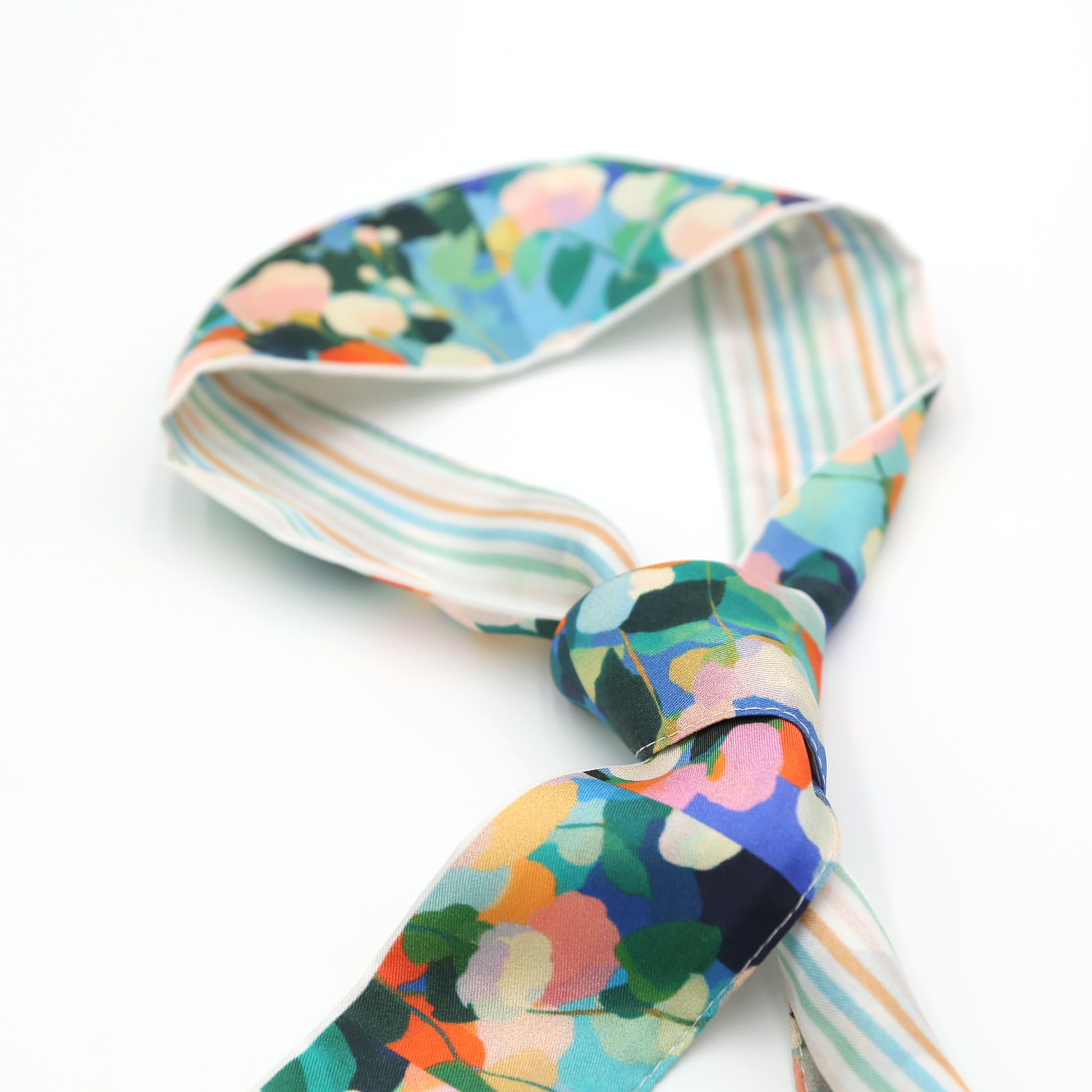 Blue Abstract - Ribbon 2.4" x 64" - Made in UK