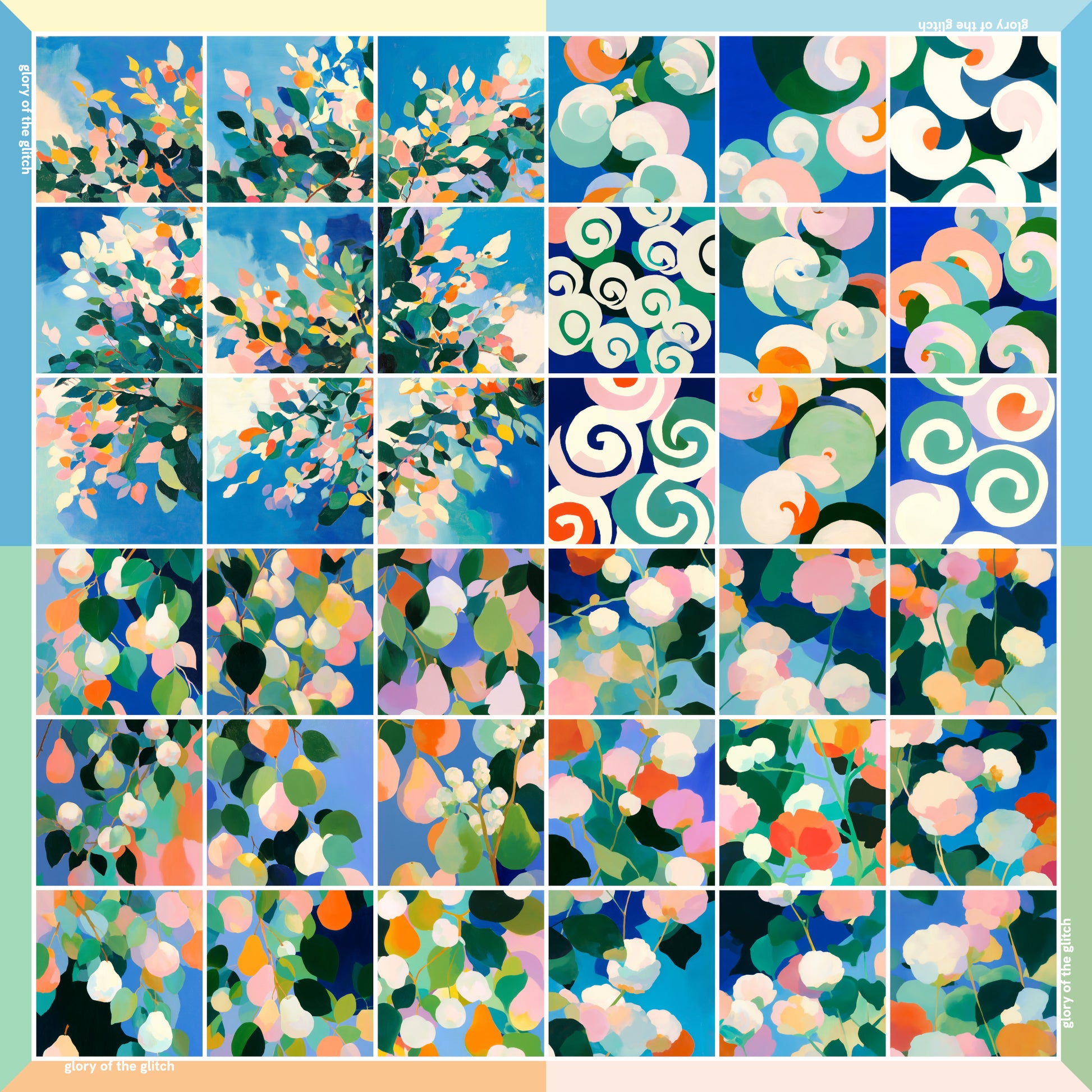 Blue Abstract - Small - 22.4" x 22.4" - Made in UK