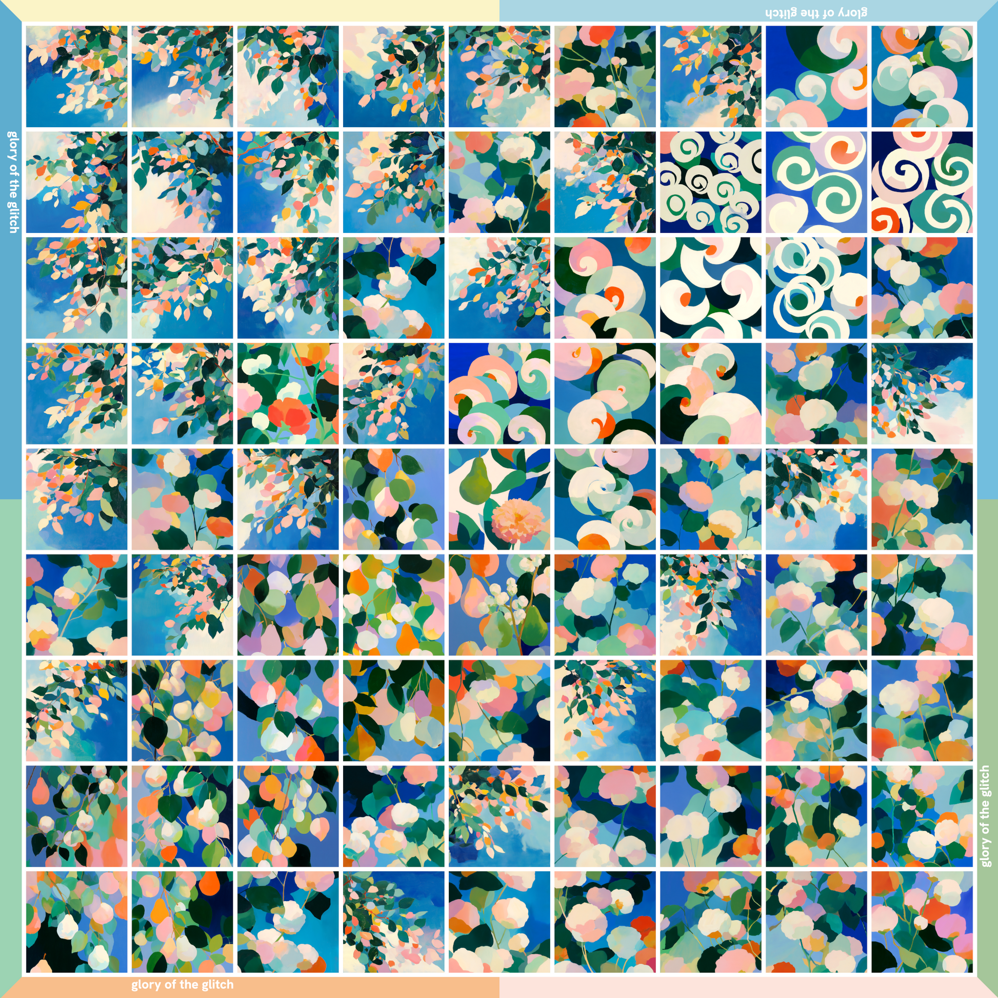 Blue Abstract - Premium - 35.5" x 35.5" - Made in UK