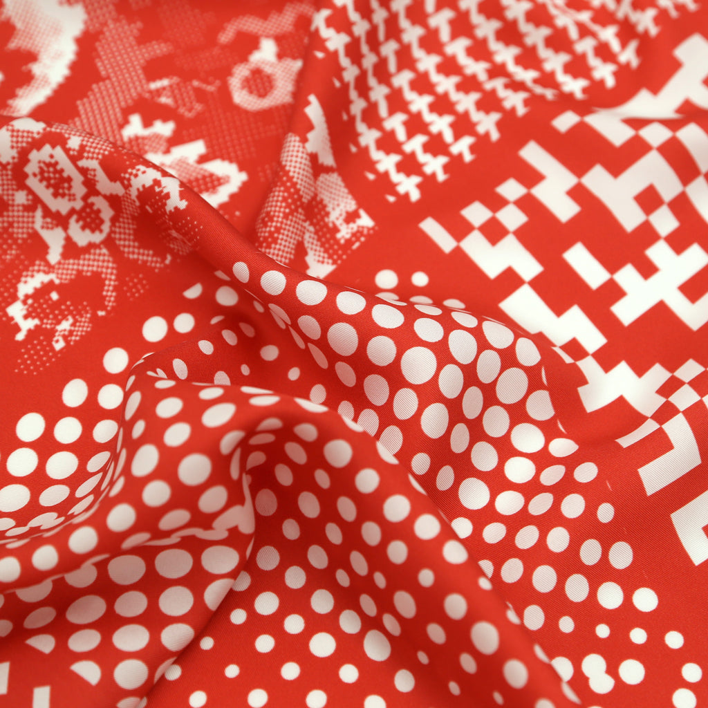 Patterns - Candy Red - 22.4" x 22.4" - Made in UK