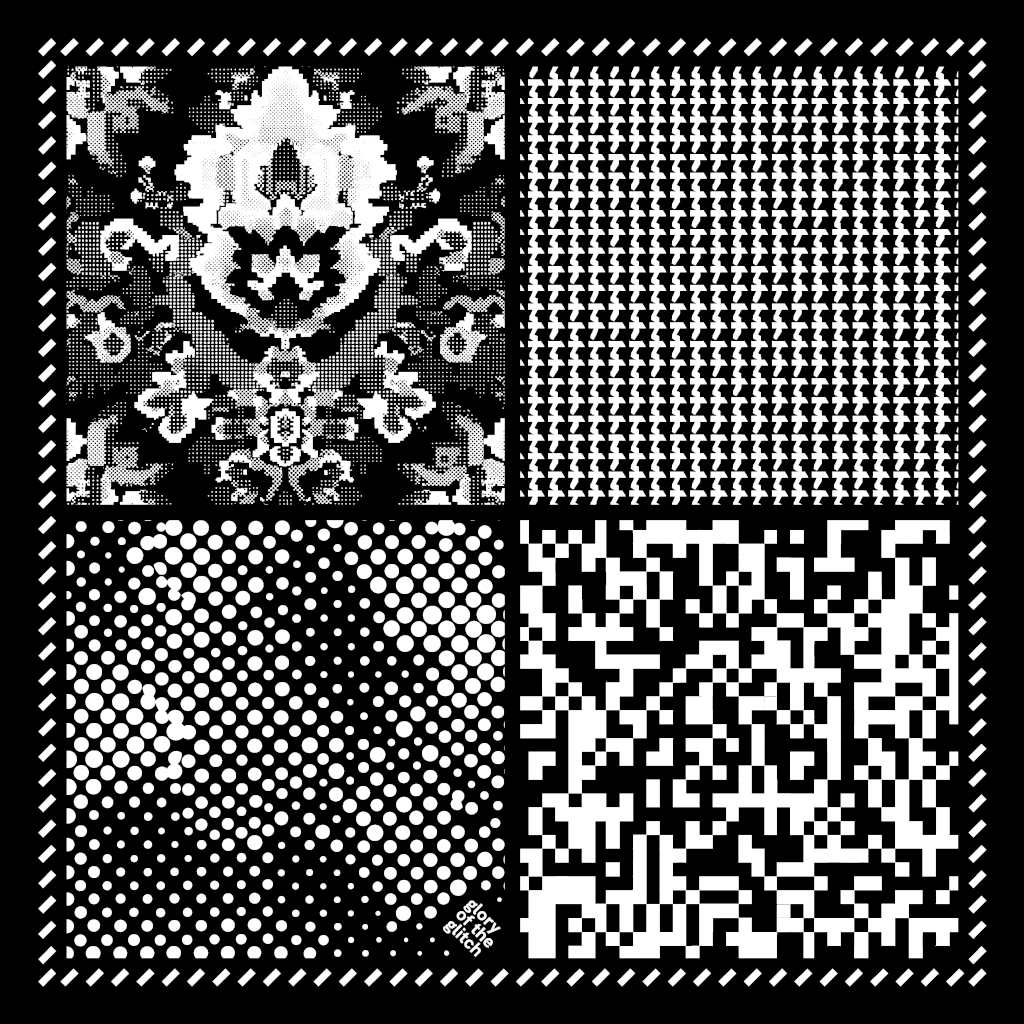Patterns - Black - 22.4" x 22.4" - Made in UK