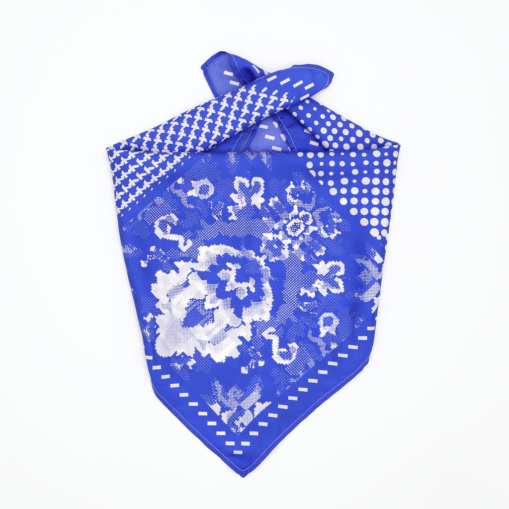 Patterns - Blue - 22.4" x 22.4" - Made in UK