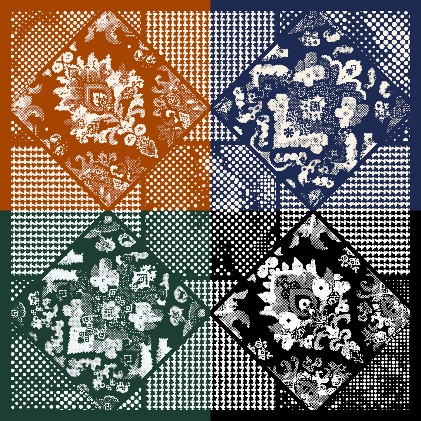 Repetition - Autumn - 29" x 29" - Made in UK